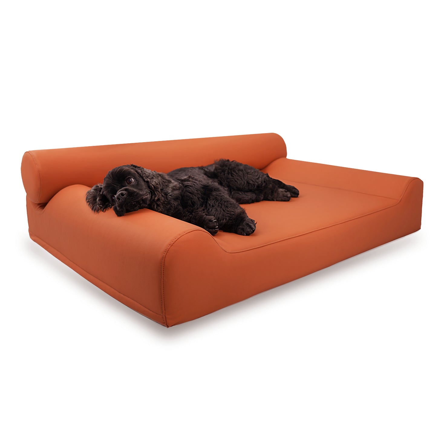 designer-dog-bed-organge