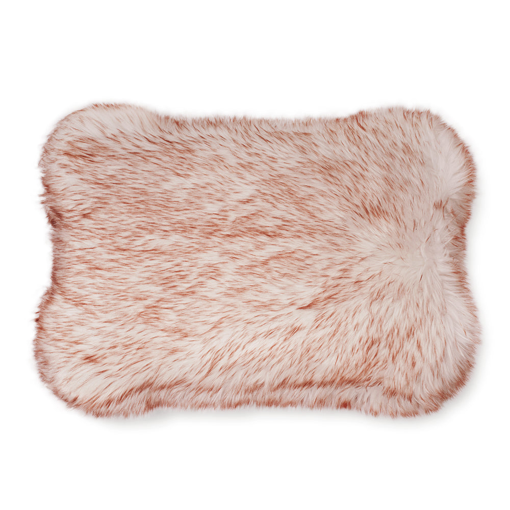 
                      
                        Faux Fur Bone-Shaped Dog Bed-Curve White with Red Brown Accents
                      
                    