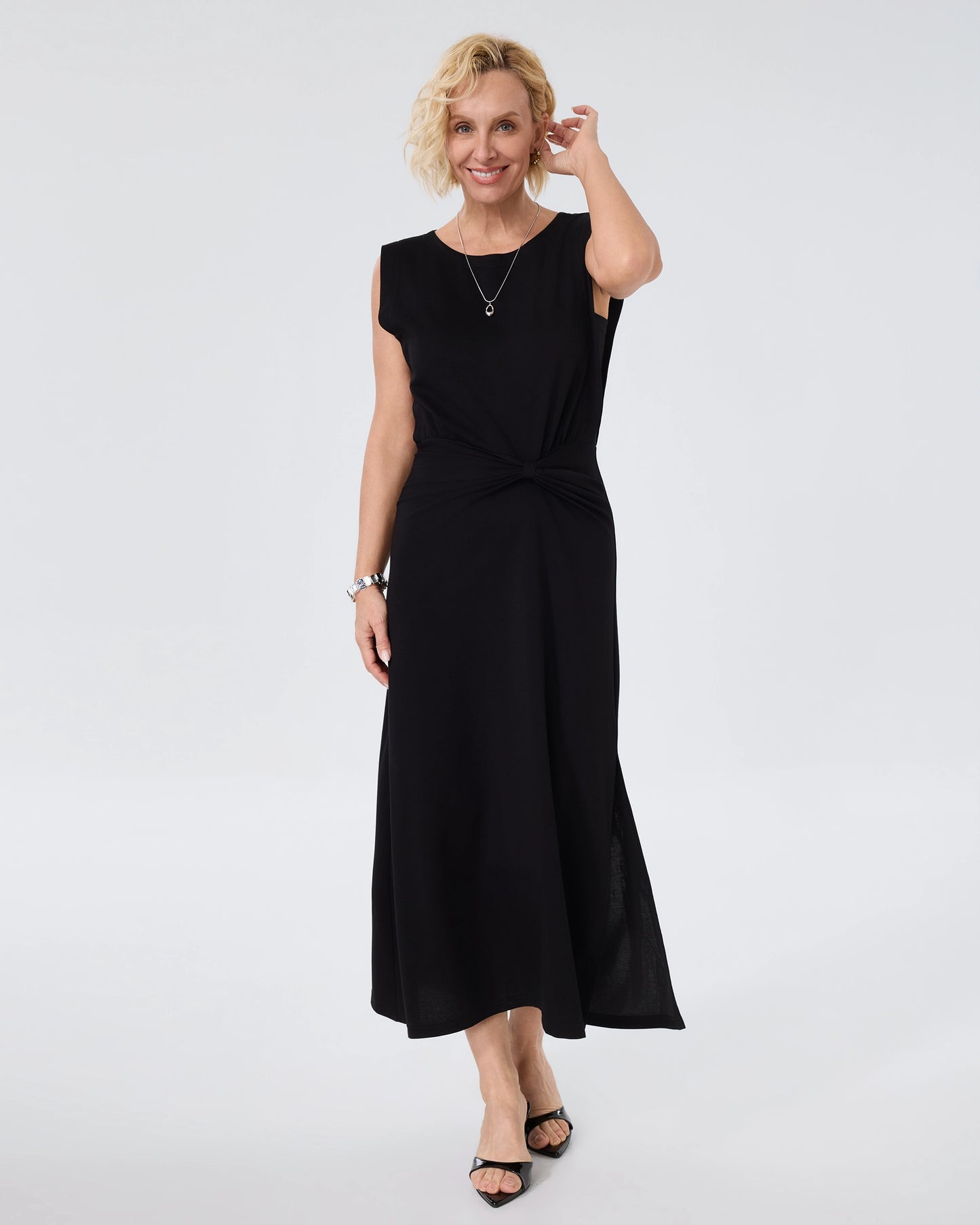 how to knot a maxi dress with slits How To Knot your Maxi Dress! , , , #howtowear #howtowearit #femalefashion #maxidress #waystowear #howto #howtotie #fyp #neutrals #neutralstyle #endofsummer #dress | Grace and Lace
