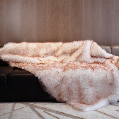 Anti-Anxiety Weighted Faux Fur Blanket - Dotted Lining Design